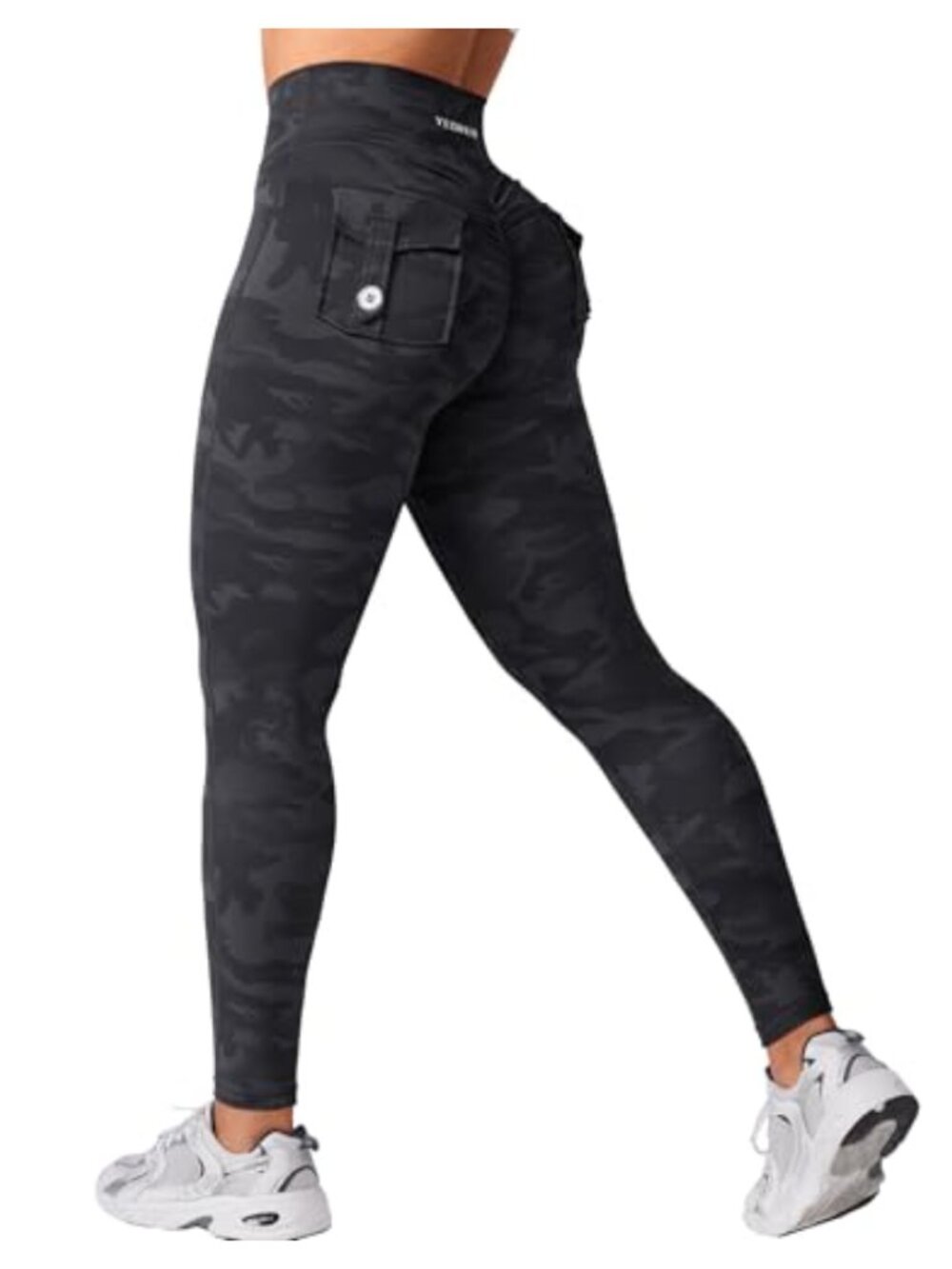High Waisted Scrunch Leggings with Pockets Tummy Control Yoga Pants